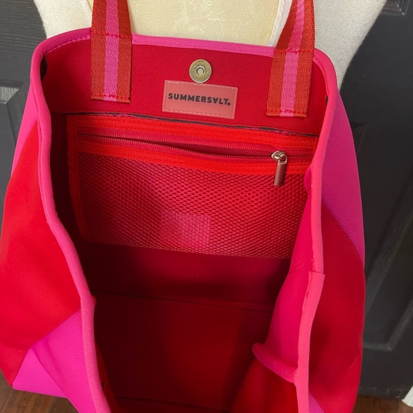 NWOT SummerSalt Beach Tote Pink Red - Picture 13 of 16